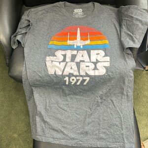 Star Wars Vintage Distressed Logo X-Wing 1977 T-Shirt - size Men’s Lg